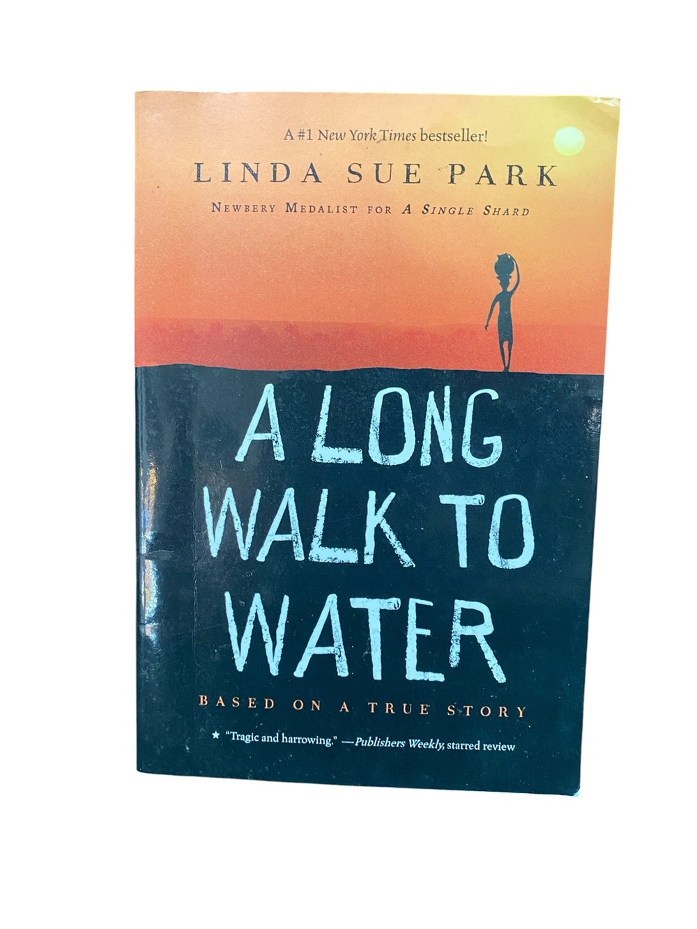 A Long Walk to Water by Linda Sue Park - Orange & Navy Paperback